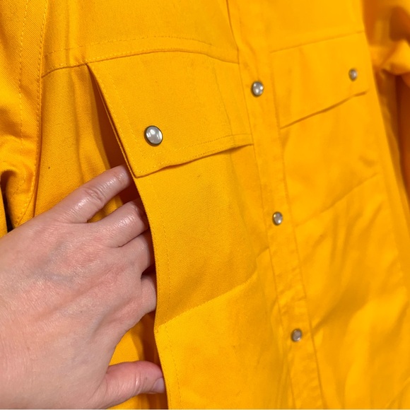 RARE! Vintage Bonnie Cashin A Line Canvas Trench Coat Size 6 - YELLOW 60s/70s - Picture 8 of 15